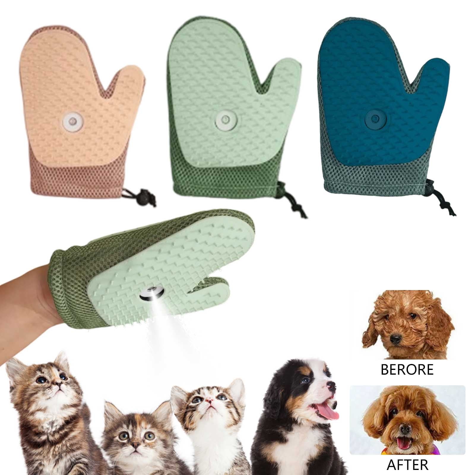 Tierhaarentferner Handschuh Mit Spray - Fellhandschuh Für Katzen & Hunde