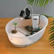 Tianyu Small Jungle & Unicorns & Desert & Carnival & Hawaiian & Multi-theme Aquarium Decor, Gray