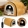 thumbnail image 1 of Pet Supplies Heated Cat Bed with Detachable Semi Enclosed Design and Arched Roof Temperature Controlled Ideal for Small to Medium Breed Cats for Indoor Winter Use and Home or Travel, 1 of 6