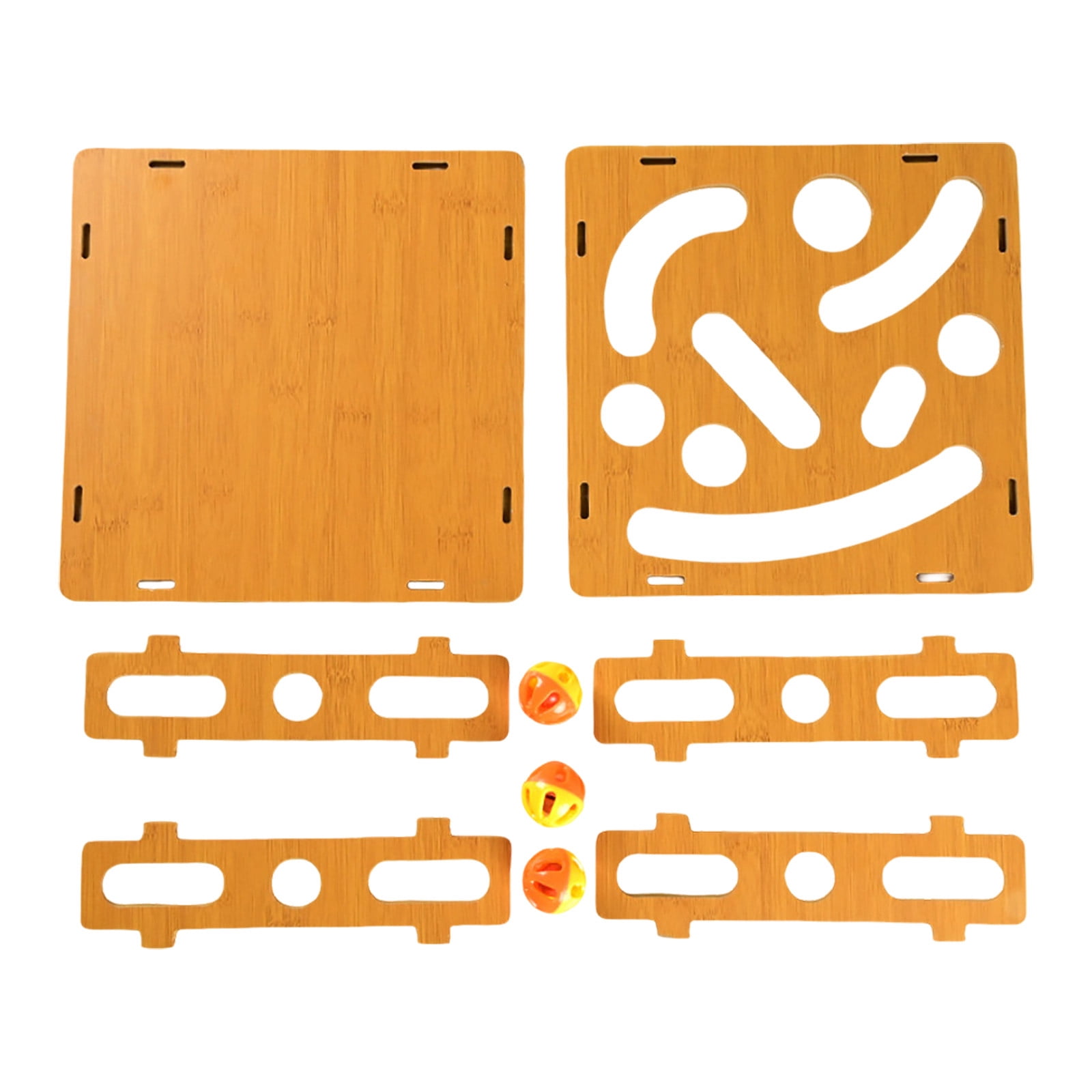 Interactive Cat Enrichment Puzzle Toy with Nail Trimming Sandpaper Board for Indoor Feline Entertainment and Stress