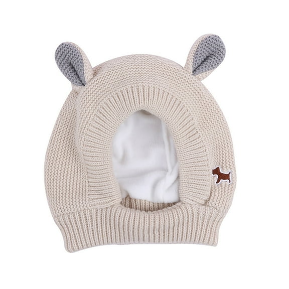Pet Supplies Knitted Ears Pet Hat Fall And Winter Warm Pet Head Cover Dog Hat