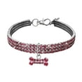 thumbnail image 1 of Pet Supplies Mini Pet Dog Bling Chocker Collars Fancy Dog Rhinestone Necklace, 1 of 2