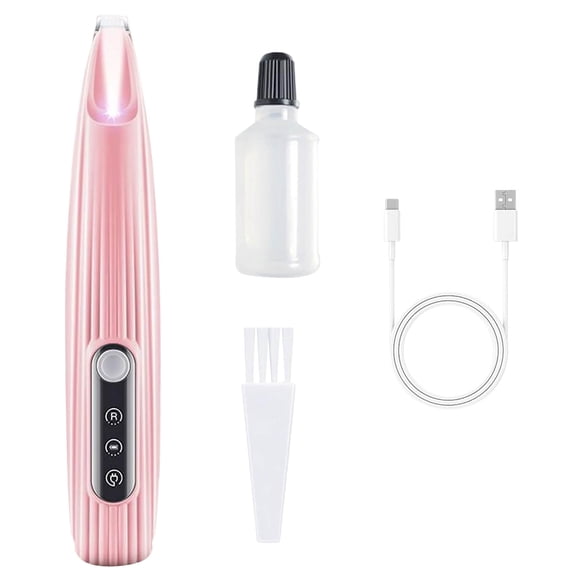 Pet Supplies Multifunctional Hair Trimmer with LED Light for Rechargeable Precision Grooming Tool for Cats and Dogs Slim Compact Design for Indoor Outdoor Use