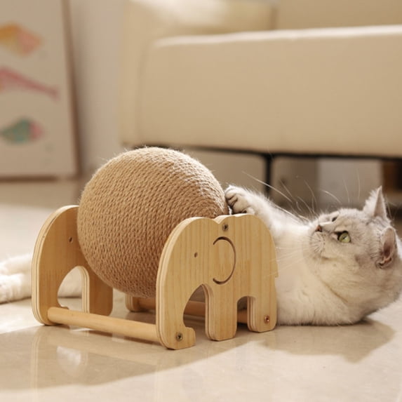Pet Supplies Parent Listing, Interactive Cat Scratcher Toy with Natural Sisal and Stable Stand for Indoor Cats Scratching Post and Exercise Toy to Soothe Boredom