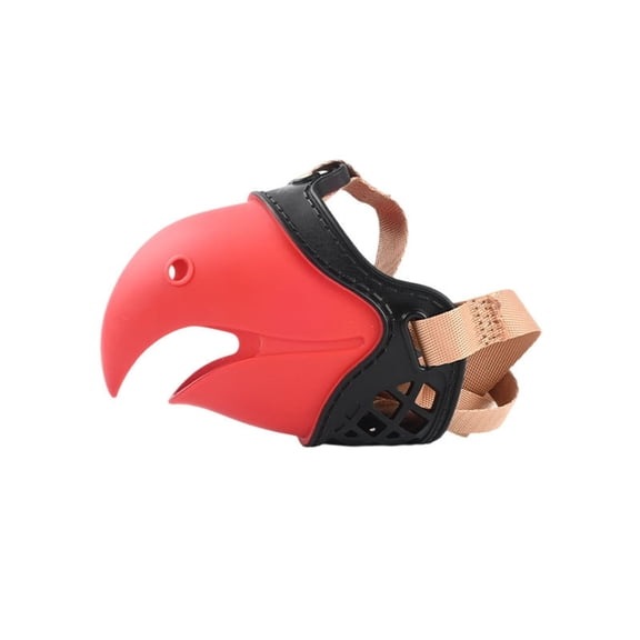 Pet Supplies Parrot Shaped Muzzle for Dogs - Barking & Chewing Control Device with Band and Cord Outdoor Indoor Use Lightweight and