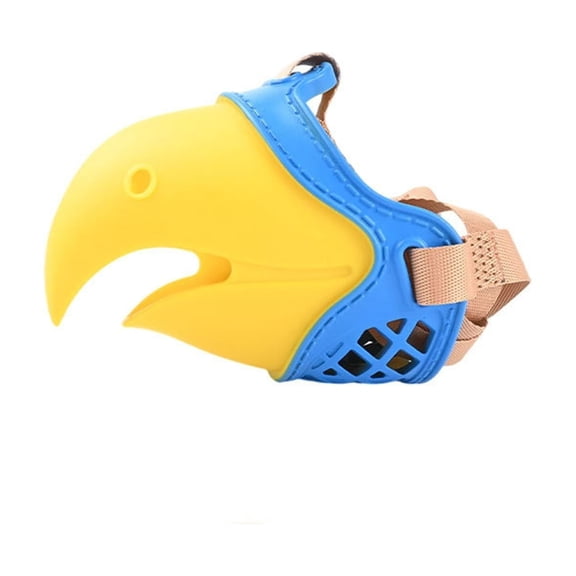 Pet Supplies Parrot Shaped Muzzle for Dogs – Chew Prevention Device for Indoor Outdoor Use Design Focused Harness Style Loop