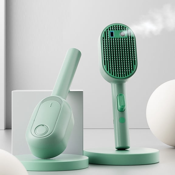 Pet Supplies Precision Ion Brush for Double Ion Self-Cleaning Deshedding Tool with Blue Light Delicate Detangler for Cats and Dogs Indoor Outdoor Use Ergonomic ABS Design