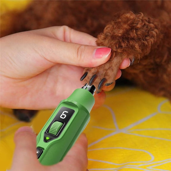 Pet Supplies Pro Nail Trimmer for Dogs Cats and Large with LED Light and Hand Control Quiet Rechargeable 7-Position Roller Design for Precise Grooming