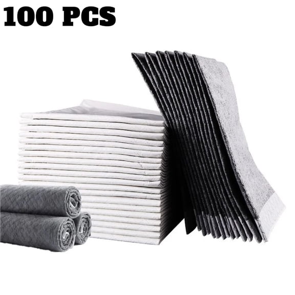 Pet Supplies Puppy Pads- Super Absorbent Dog Training Pads,Quick-Dry,Odor Control,Disposable Pee Pads,Leak-Proof Wee Wee Pads for Indoor Dogs(100PCS,Black)