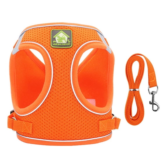 Pet Supplies Soft Mesh Step-in Small Dog Leash Set Reflective Puppy Vest