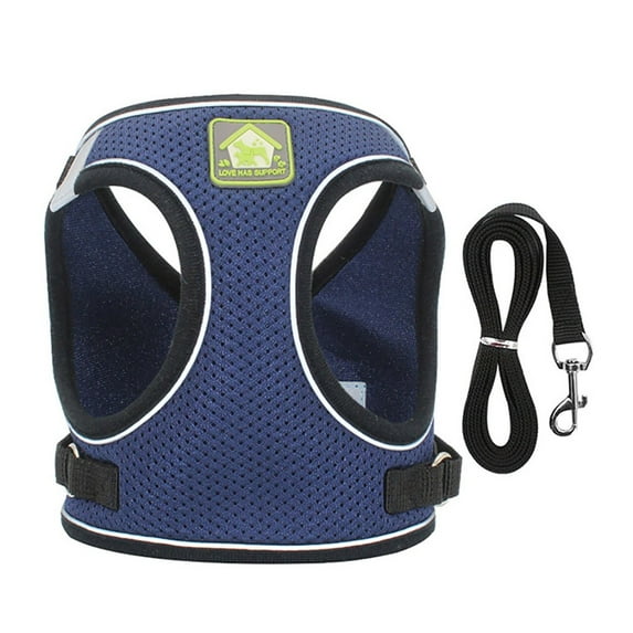 Pet Supplies, Soft Mesh Step-in Small Dog Leash Set Reflective Puppy Vest
