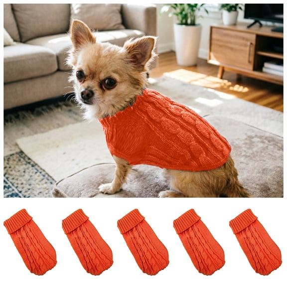 Pet Supplies Soft Sweater for Tiny Breeds Ideal Indoor Winter Wear Cozy Pullover for Small