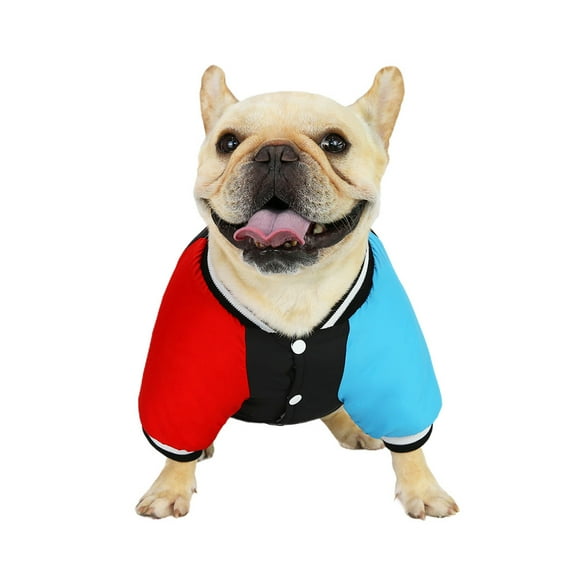 Pet Supplies Under $10, Fall/winter coat dog coat pet clothes bullfight baseball coat coat