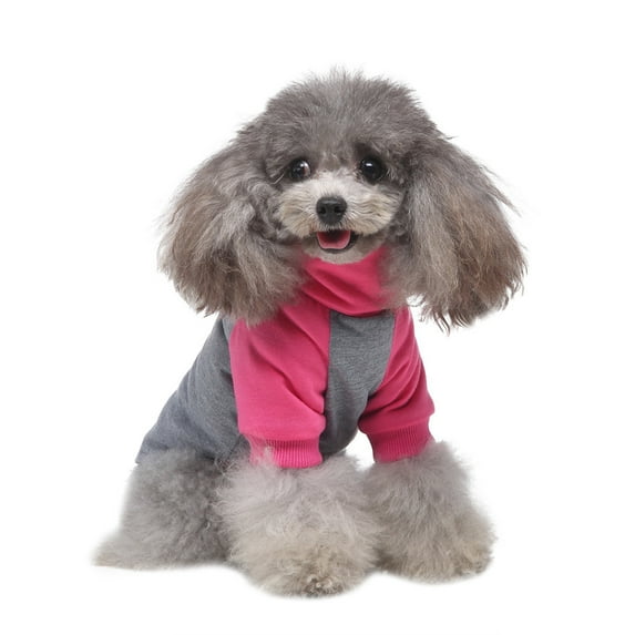 Pet Supplies Under $10, Pet clothes color striped turtleneck pullover two-legged pet sweater