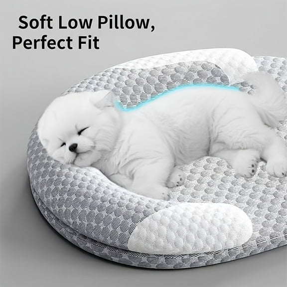 Pet Supplies, Washable Cat Bed for Indoor Cats, Orthopedic Cat Bed, Memory Foam Dog Bed, Bolstered Rounded Cushion Design with High Density Foam for Joint Pressure Relief and Deep