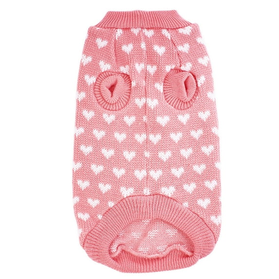 Pet Sweater Cute Heart Pattern for Cats and Dogs Stylish Pet Apparel and Accessories for All Season Wear