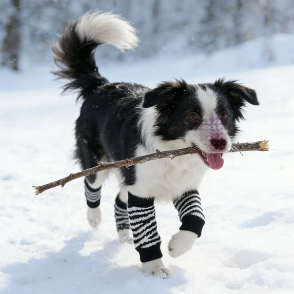 Pet Sweater, Dog Leg Warmers Dog paw Protector hock Protector for Dogs Leg Socks Knee Pads Joint Support (S (1-3 lbs))