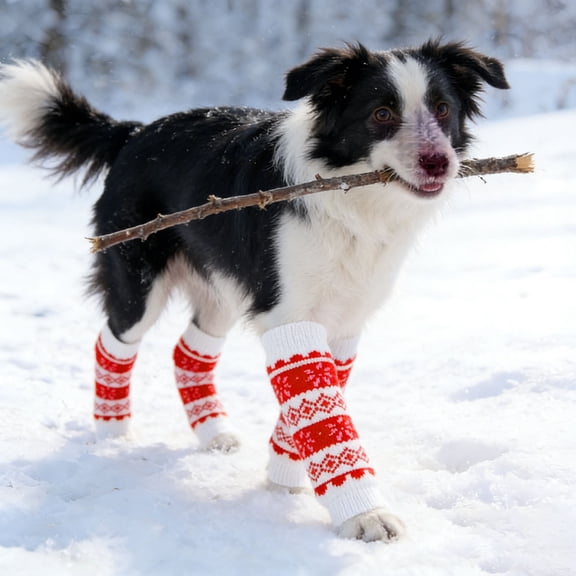 Pet Sweater, Dog Leg Warmers Dog paw Protector hock Protector for Dogs Leg Socks Knee Pads Joint Support (XL (14-25 lbs))