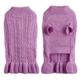 thumbnail image 1 of Pet Sweater Dress Turtleneck Warm Elegant Rope Stretch Knit Ruffled for Dogs and Cats Keep Warm in Winter, 1 of 5