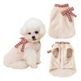 thumbnail image 1 of Pet Sweater, Winter Cute Plush Pet Vest with Bow Knot - Sleeveless Dog & Cat Clothing(L), 1 of 7