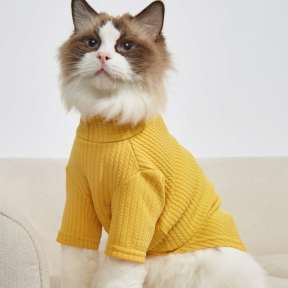 Pet Sweater for - Breathable High-Neck Design Suitable for Cats and Dogs Two-Legged Style Everyday Wear for