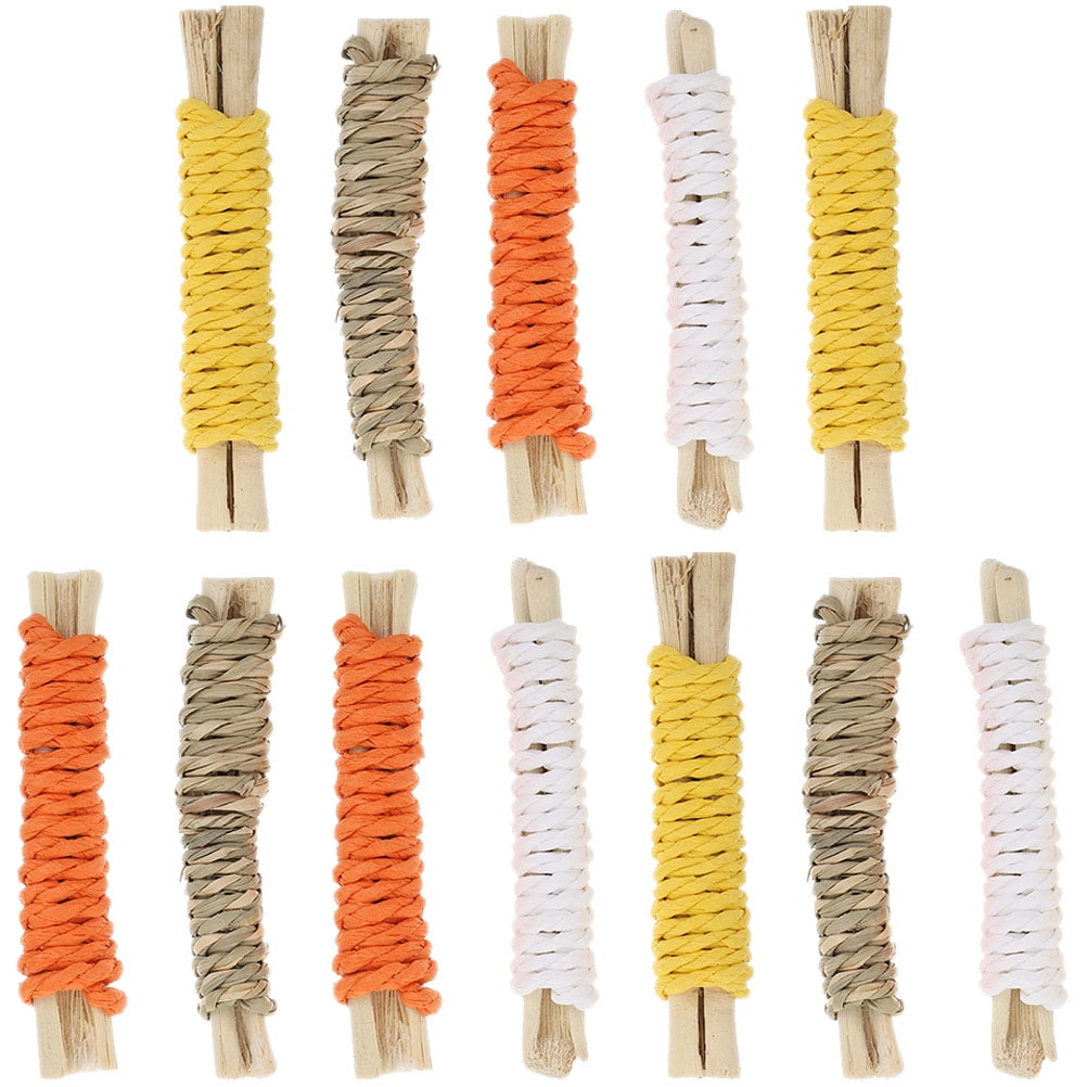 Pet Sweet Bamboo Stick Wood Supply 12 Pcs Guinea Pig Teething Animal