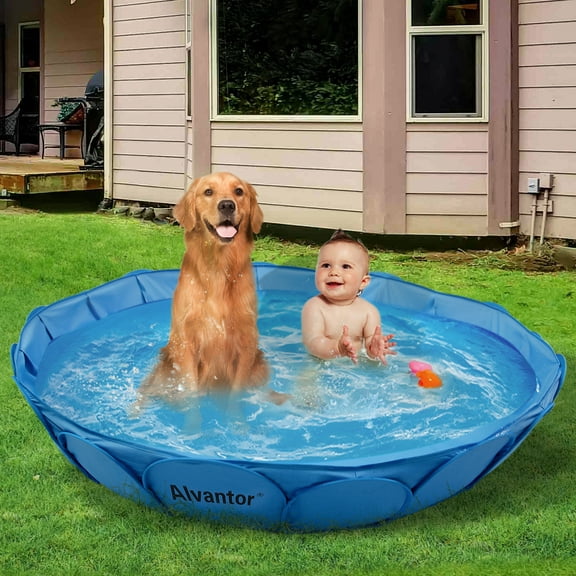 Pet Swimming Pool Dog Bathtub Kiddie Kids Bath Foldable