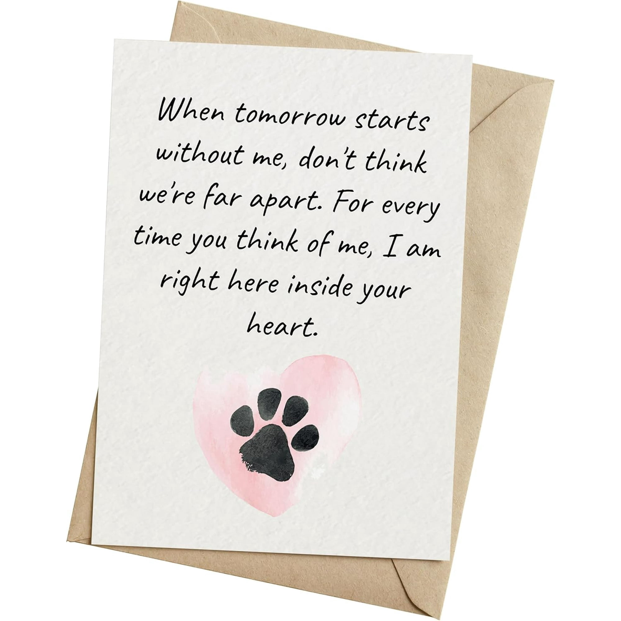 Pet Sympathy Card Loss Dog Cat Gift Sorry For Death 5x7 Inch Folded ...