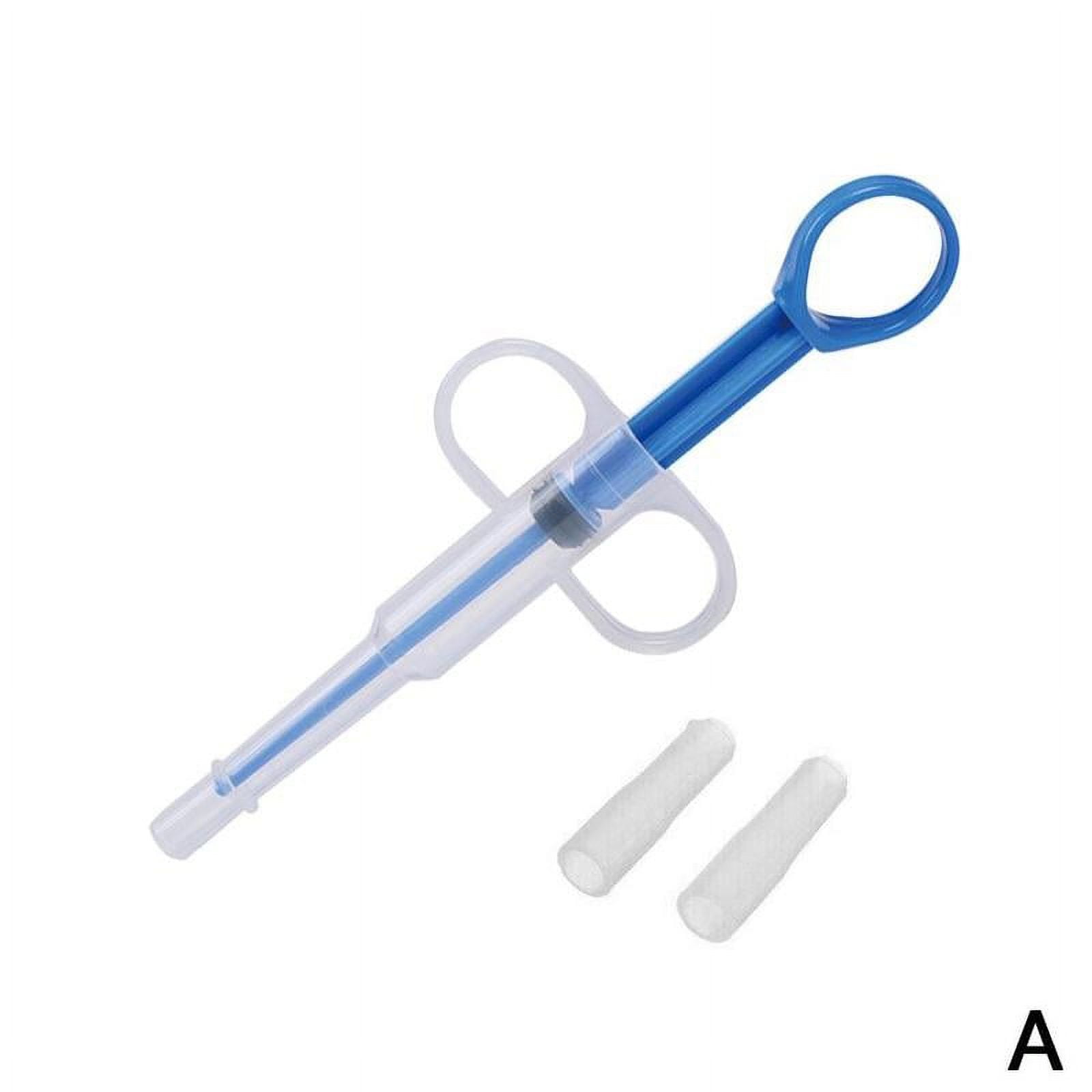 Pet Syringe Tablet Pill Gun Piller Push Dispenser Medicine Cat Dog Blue B4Z8