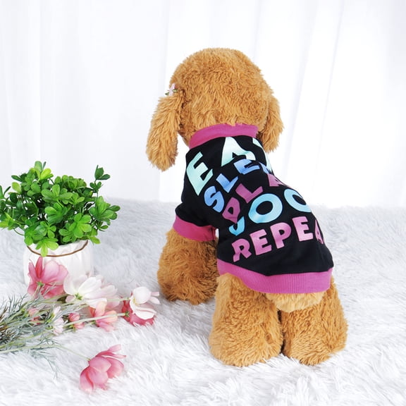 Pet T Shirt Spring Fall Dog Puppy Small Pet Cat Apparel Clothes Vest  Clothing Printed, S #3