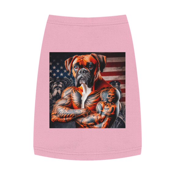 Pet Tank Top Boxer Dog American Flag
