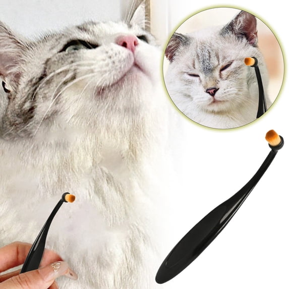 Pet Tear Stain Remover Brush for Gentle Eye Area Grooming and Hygiene Cleaning Tool for Dogs and Cats