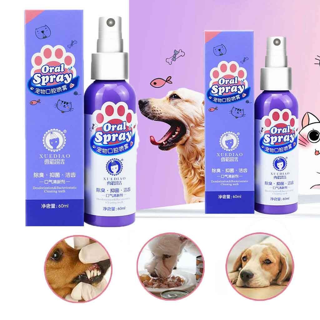 Pet Teeth Breath Cleaning Freshener Dog Cat Dental Spray Care Cleaner