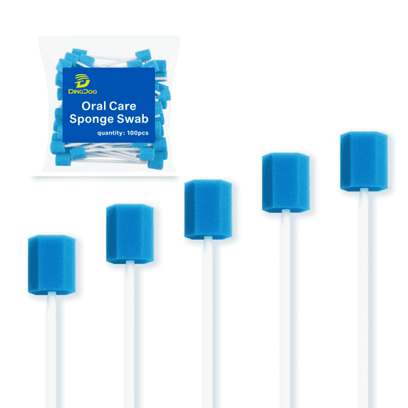 Pet Teeth Cleaning Tools Dog Oral Care Kit Disposable Sponge Swabs for Elderly Pets 100 pack by DingJoo