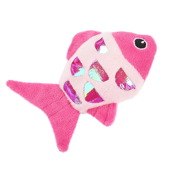 Pet Teething Chew Toy - Fish Theme, Soft Durable, Rattle Crinkle Sound, Attracts Pets, Reduces Gum Discomfort for Puppies Kittens