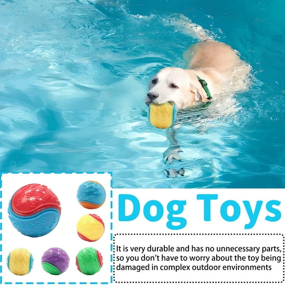 Pet Teething Toy Ball, Natural Rubber Dog Chew Toy With Texture Design For Small Medium Dogs, Interactive Squeaky Chew Ball For Teeth Cleaning Boredom Relief & Exercise