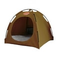 thumbnail image 1 of Pet Tent Bed,Cats Cave House Portable for Indoor with Removable Non-Slip Soft Pad FoldablePet Tents Hut Washable Pet House Bed Outdoor for Pet Puppy Small Pets(15"×15.76",Coffee), 1 of 4