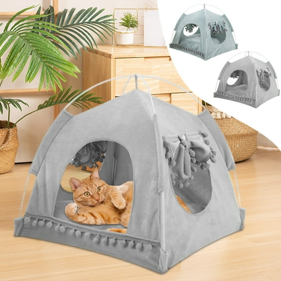 Pet Tent Cat Dog Bed Pet Nests For All Seasons Dog And Cats Nests Foldable And Washable Tent Nests Semi Enclosed Yurt For Small Dogs Pet Mat