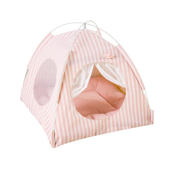 Pet Tent for Cats & Small Dogs - Portable Foldable Indoor Outdoor Cat Tent & Dog House,Removable Cat Cave Bed for Camping,Beach, Park - Semi-Enclosed Hideaway