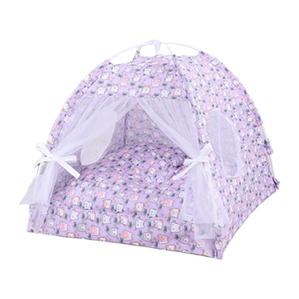 Pet Tent House Portable Removable Breathable Teepee Dogs Cats Indoor Outdoor Kennels for Camping