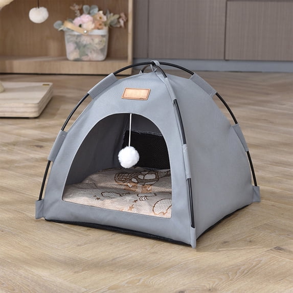 Pet Tent House Semi Enclosed Washable Waterproof Foldable for Small Dogs Cats