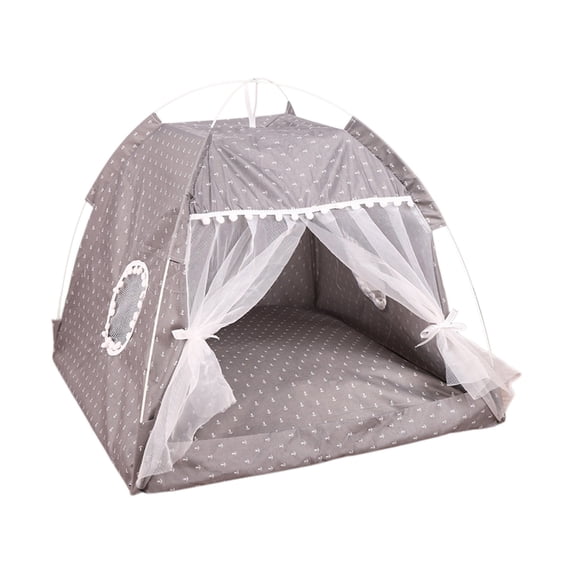 Pet Tent House with Soft Cushion, All-Season Portable Bed for Indoor and Outdoor Use, Cozy Habitat for Cats Small Dogs and Travel with Ventilation