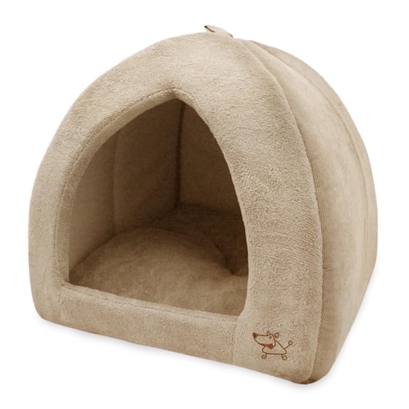 Pet Tent-Soft Bed for Dog and Cat by Best Pet Supplies - Tan, 18" x 18" x H:16"