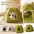 thumbnail image 1 of Pet Tent with Washable Fabric and Portable Foldable Design for Indoor Small Animals, Cute Dog Bed with Cozy Hideaway Space for Year-Round Comfort, Small Dog House Gift for Puppies, 1 of 7