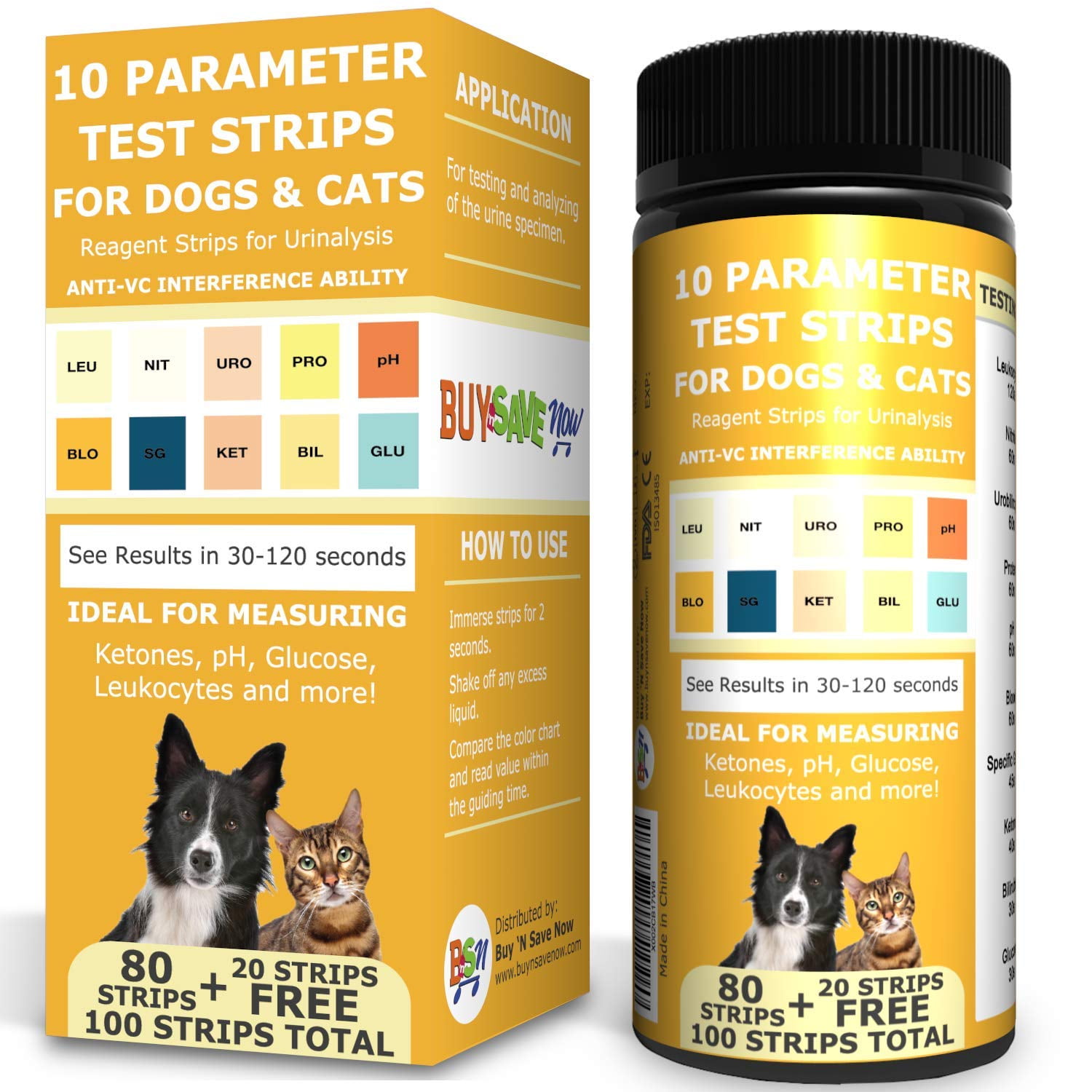 Pet Test Strips for Dogs, Cats, and Other Animal Pets. Accurate Urine