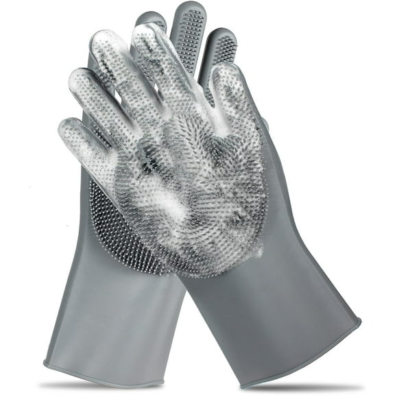 Pet Toilet Gloves, Bath Powder Brush for Dogs, Cats, Rabbits and Horses, Massage Glove with Improved Five-Finger Design, Efficient Desedding Glove for Dogs, Cats, Rabbits and Horses - 1 Pack