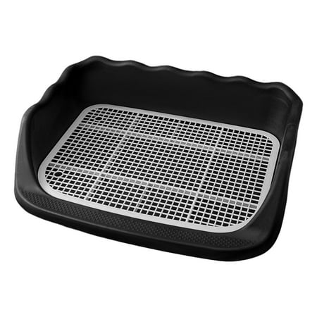 Pet Toilet, Guardrail Design Urinal for Chinchilla Small Animals Pee Training , Black