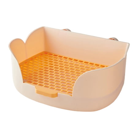 Pet Toilets Potty Trainer Bunny Easy to Clean Bedding Box Rabbits Orange