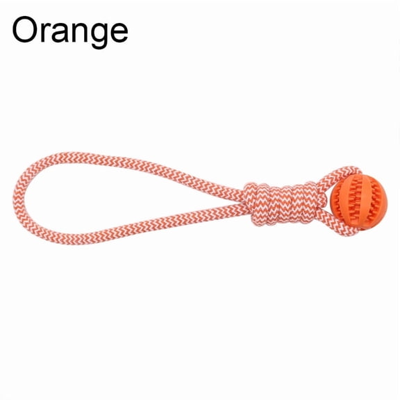 Pet Tooth Cleaning Pet Ball Toy with Rope Rubber Leaking Balls Toy for Small Large Dogs Puppy Chewing Bite Resistant Toys