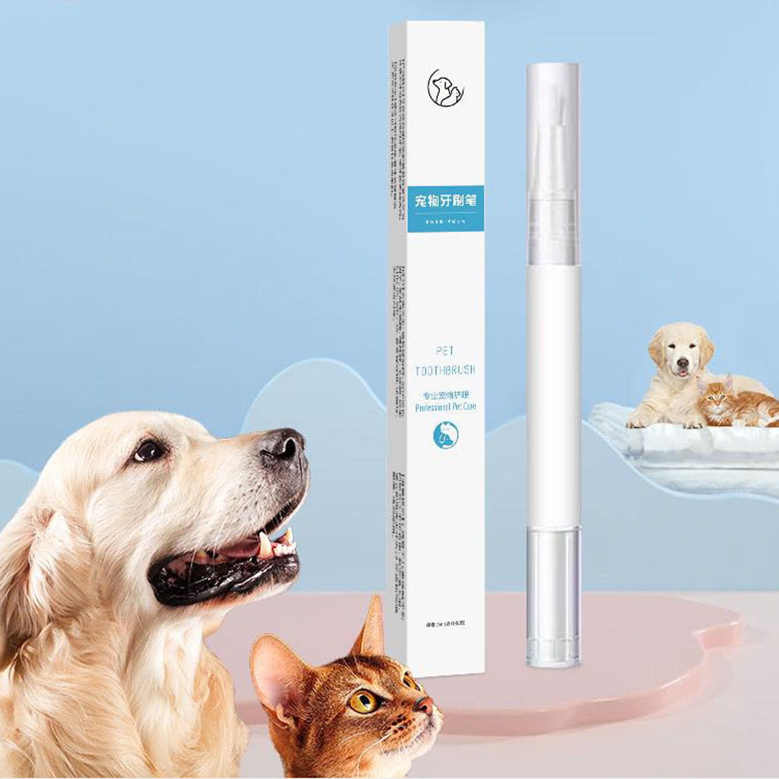 Pet Toothbrush Pen Dog Teeth Cleaning Pen Dog Remover For Teeth Cats Or